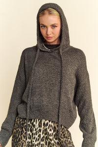 Davi & Dani Drop Shoulder Long Sleeve Hooded Sweater - Brittney MADE