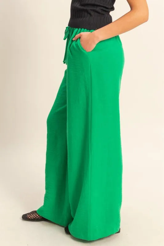 HYFVE Elasticized Waist Wide Leg Pants - Brittney MADE