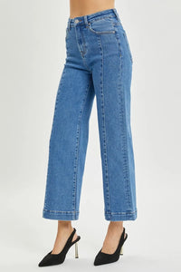 RISEN Full Size High Rise Wide Leg Jeans - Brittney MADE