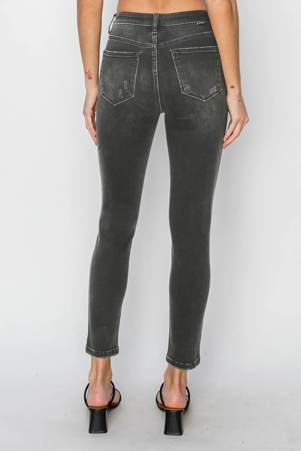 RISEN Full Size High Rise Ankle Skinny Jeans - Brittney MADE