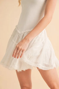 Aemi+Co Frill Sleeveless Drop Waist Mini Dress - Brittney MADE