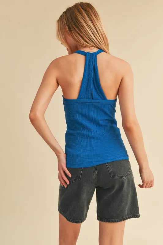 Aemi + Co Scoop Neck Ribbed Tank - Brittney MADE
