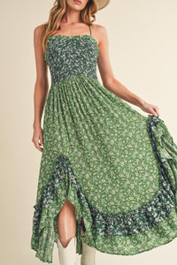 Aemi + Co Ditsy Floral Ruffled Hem Maxi Cami Dress - Brittney MADE