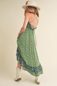 Aemi + Co Ditsy Floral Ruffled Hem Maxi Cami Dress - Brittney MADE