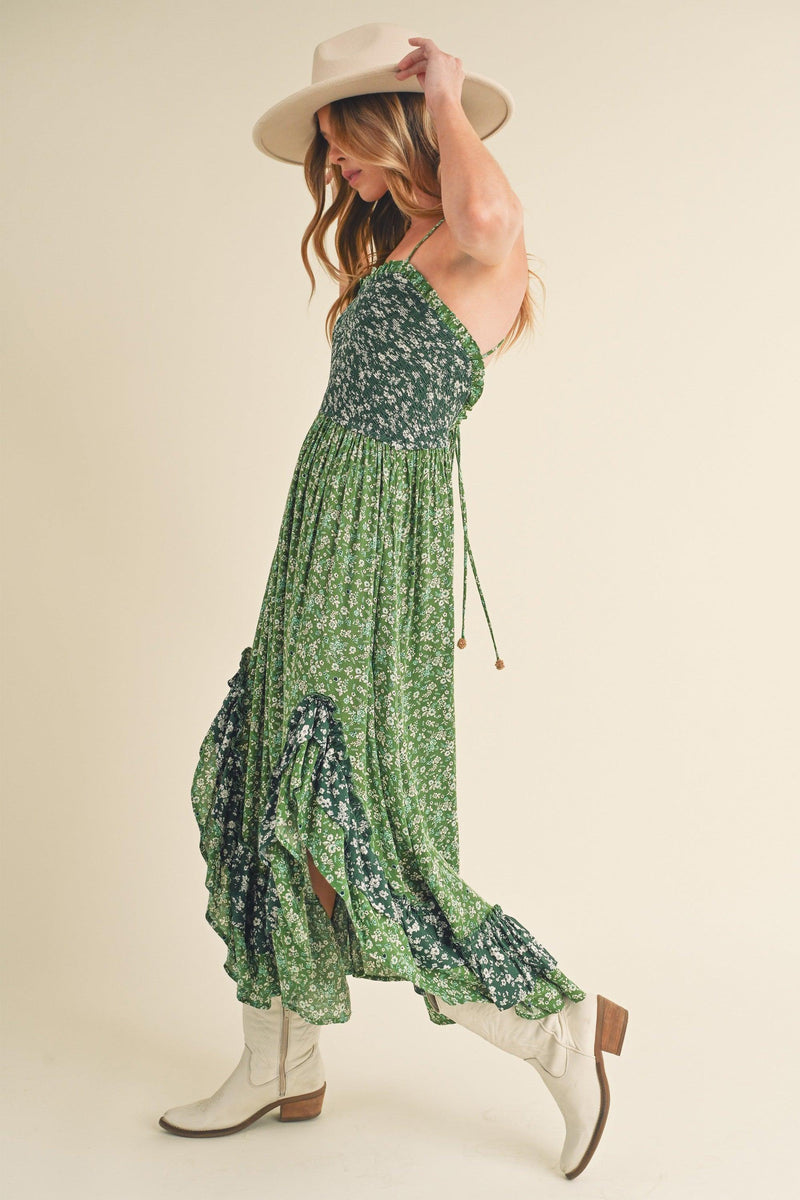 Aemi + Co Ditsy Floral Ruffled Hem Maxi Cami Dress - Brittney MADE
