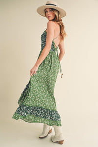 Aemi + Co Ditsy Floral Ruffled Hem Maxi Cami Dress - Brittney MADE