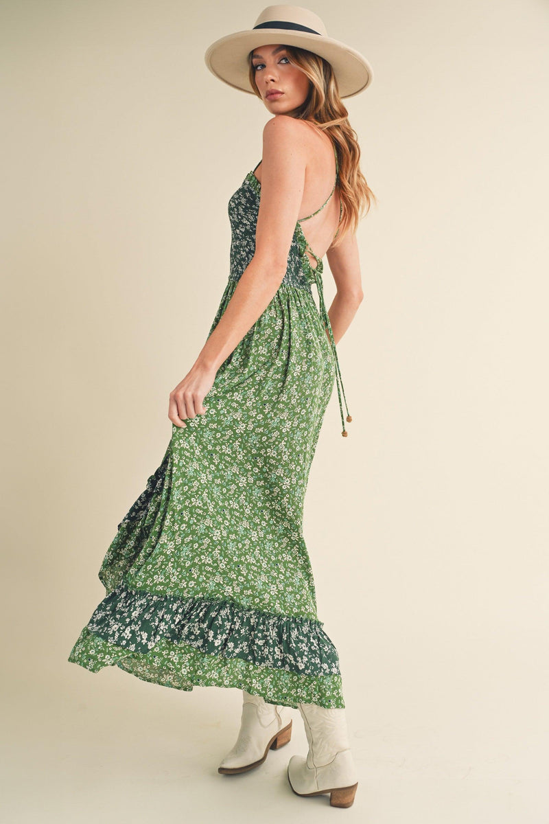 Aemi + Co Ditsy Floral Ruffled Hem Maxi Cami Dress - Brittney MADE