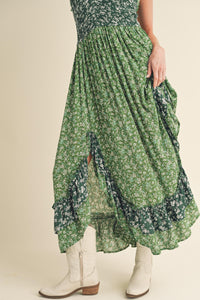 Aemi + Co Ditsy Floral Ruffled Hem Maxi Cami Dress - Brittney MADE