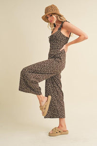 Aemi + Co Floral Sweetheart Neck Wide Leg Jumpsuit - Brittney MADE