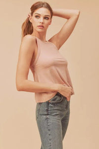 Aemi + Co Lightweight Ribbed Tank - Brittney MADE