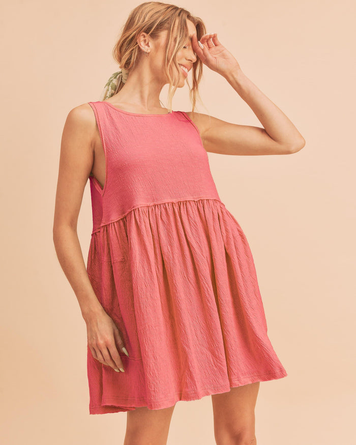 Aemi + Co Round Neck Mini Tank Dress - Brittney MADE