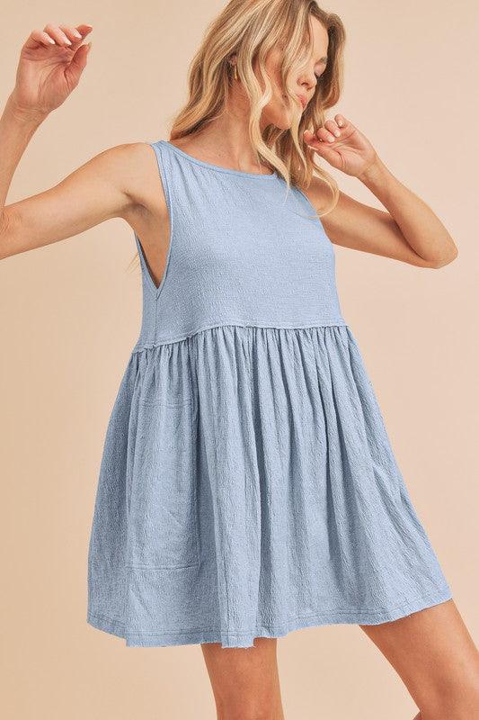 Aemi + Co Round Neck Mini Tank Dress - Brittney MADE