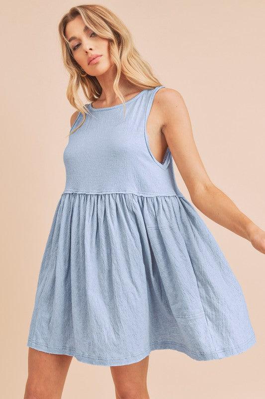 Aemi + Co Round Neck Mini Tank Dress - Brittney MADE