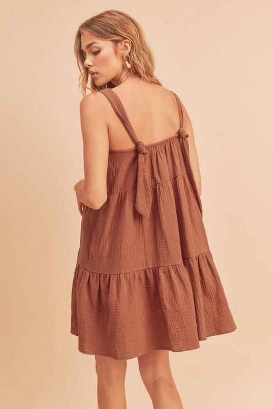 Aemi+Co Tiered Mini Cami Dress with Pockets - Brittney MADE