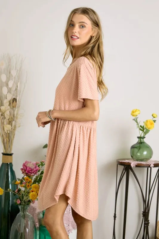 ADORA Swiss Dot Babydoll Dress - Brittney MADE