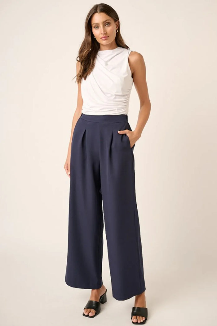 Mittoshop Inverted Pleat Detail Wide Leg Pants - Brittney MADE