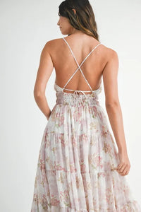 MABLE Floral Print Tiered Cami Maxi Dress - Brittney MADE