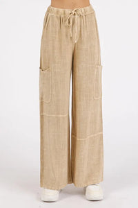 Mittoshop Mineral Wash Drawstring Elastic Waist Pants - Brittney MADE