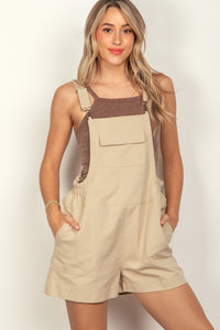 VERY J Adjustable Suspender Overalls with Pockets - Brittney MADE