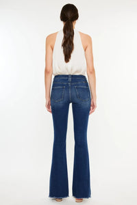 Kancan Cat's Whiskers Raw Hem Flare Jeans - Brittney MADE