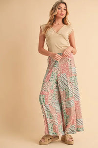 Aemi+Co Printed Wide Leg Pants - Brittney MADE