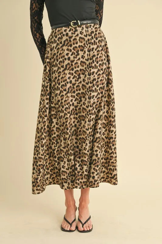 Aemi+Co Leopard Midi Skirt - Brittney MADE