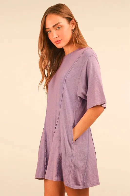 VERY J Mineral Washed Oversized Knit Comfy Romper - Brittney MADE