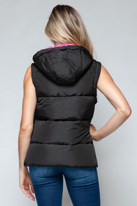 Snobbish Snap and Zip Closure Hooded Vest - Brittney MADE
