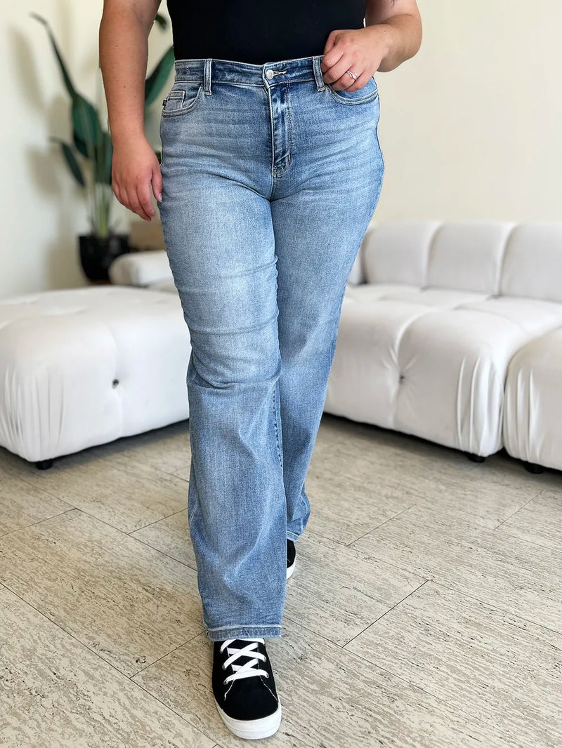 Judy Blue Full Size High Waist Straight Jeans - Brittney MADE
