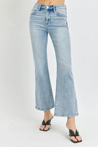 RISEN Full Size High Rise Ankle Flare Jeans - Brittney MADE
