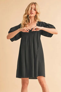 Aemi + Co Square Neck Babydoll Dress with Pockets - Brittney MADE
