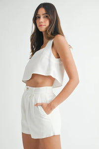 MABLE Sleeveless Crop Top and Shorts Set - Brittney MADE