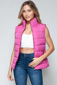 Snobbish Zip Up Turtleneck Vest with Pockets - Brittney MADE