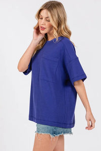 Cesfemme Textured Drop Shoulder T-Shirt - Brittney MADE