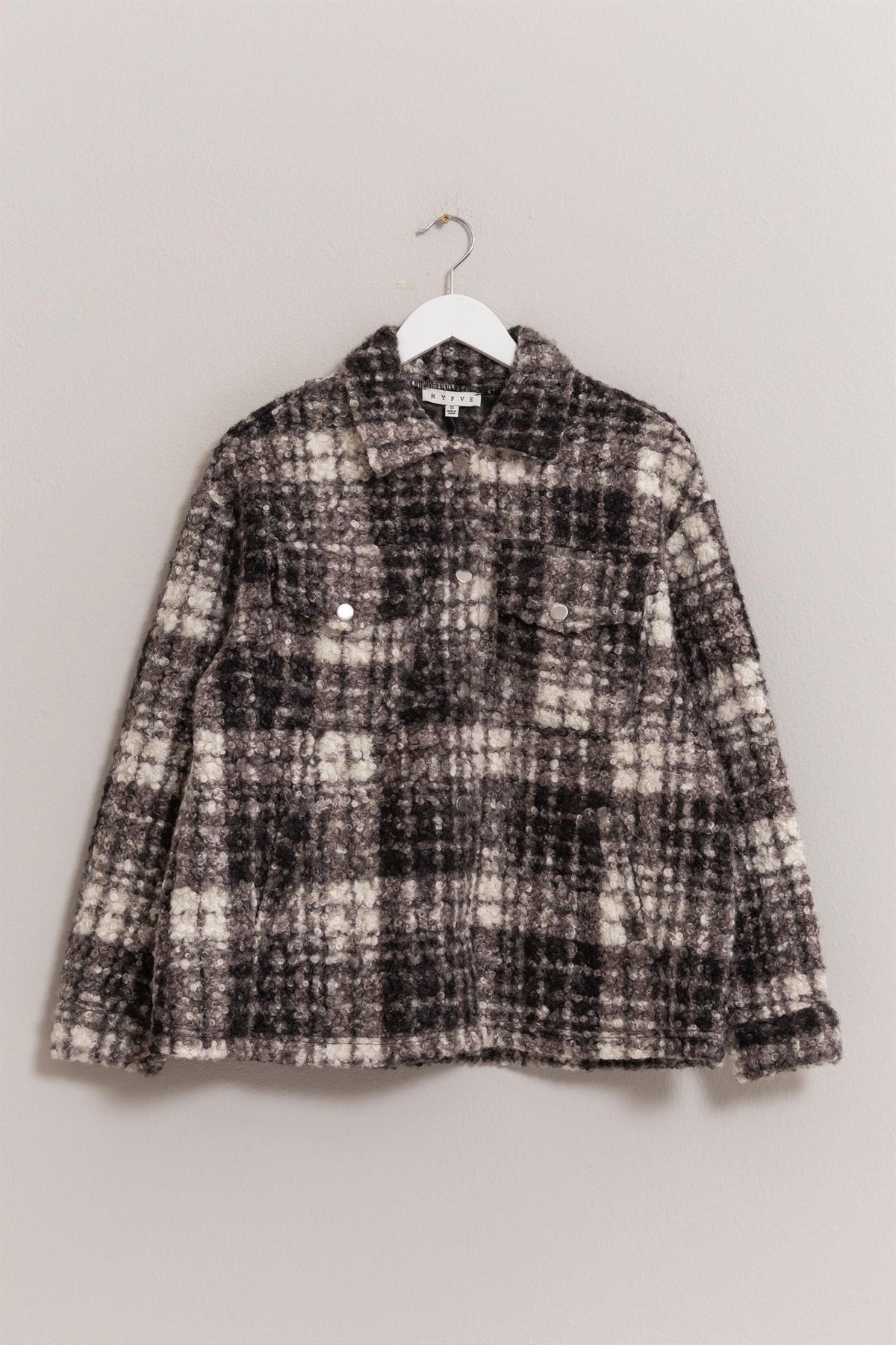 HYFVE Plaid Button Up Boucle Jacket - Brittney MADE