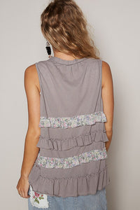POL Ruffled Open Front Sleeveless Cardigan - Brittney MADE
