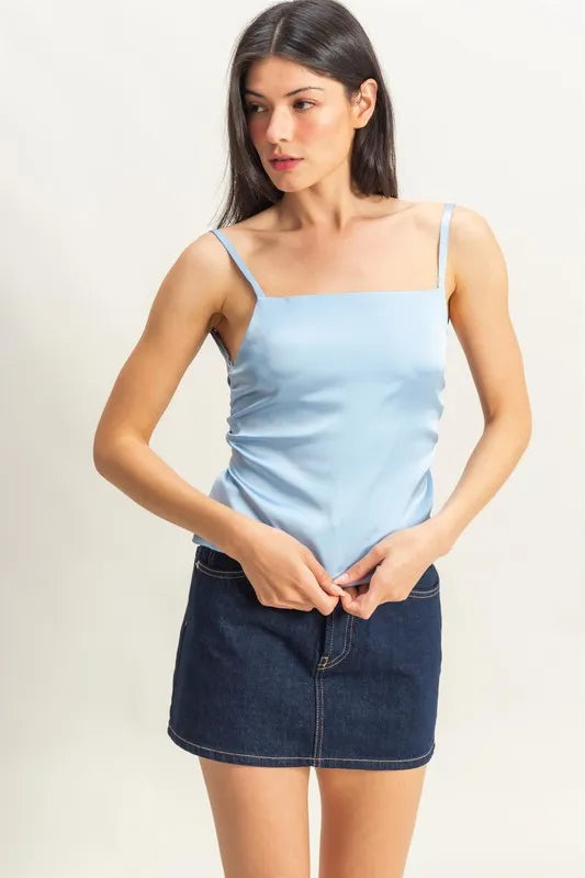 HYFVE Satin Back Tie Detail Cami - Brittney MADE