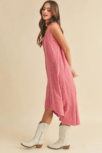 Aemi + Co High-Low Hem Scoop Neck Midi Tank Dress - Brittney MADE