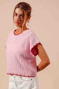 SO ME Textured Light Weight Sweater Dolman Top - Brittney MADE