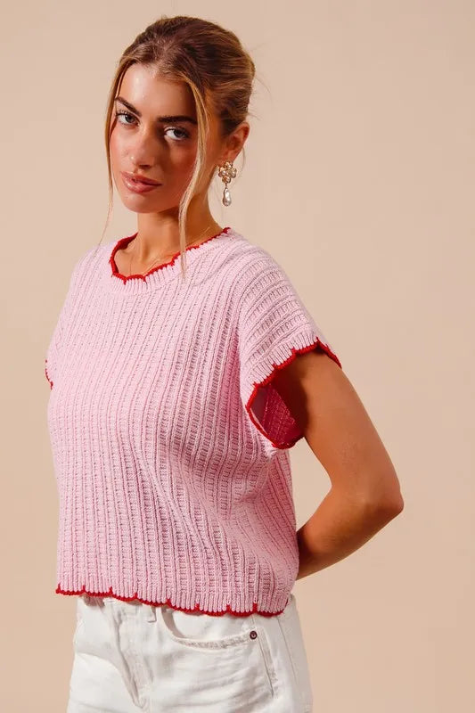 SO ME Textured Light Weight Sweater Dolman Top - Brittney MADE