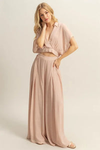 HYFVE Kimono Sleeve Crop Top and Wide Leg Pants Set - Brittney MADE