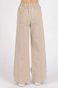 Mittoshop Mineral Wash Elastic Wide Leg Pants - Brittney MADE