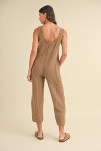MABLE Sleeveless Knit Crop Jumpsuit with Pockets - Brittney MADE