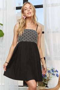 ADORA Sleeveless Mix Babydoll Dress - Brittney MADE