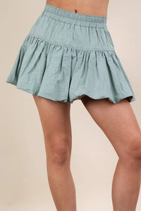 VERY J Bubble Mini Skirt with Inner Shorts - Brittney MADE