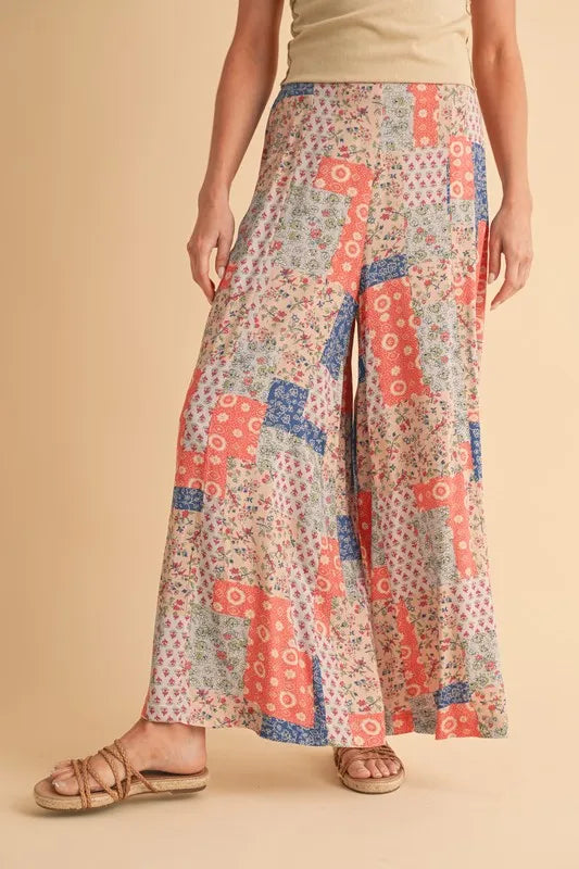 Aemi+Co Printed Wide Leg Pants - Brittney MADE