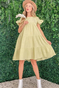And The Why Cotton Gauze Baby Doll Casual Dress - Brittney MADE