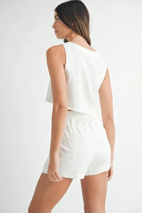 MABLE Sleeveless Crop Top and Shorts Set - Brittney MADE