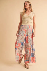 Aemi+Co Printed Wide Leg Pants - Brittney MADE