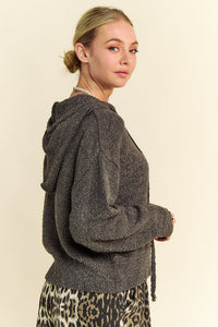 Davi & Dani Drop Shoulder Long Sleeve Hooded Sweater - Brittney MADE